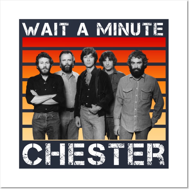Wait A Minute Chester: Retro Sunset Wall Art by GoodWills